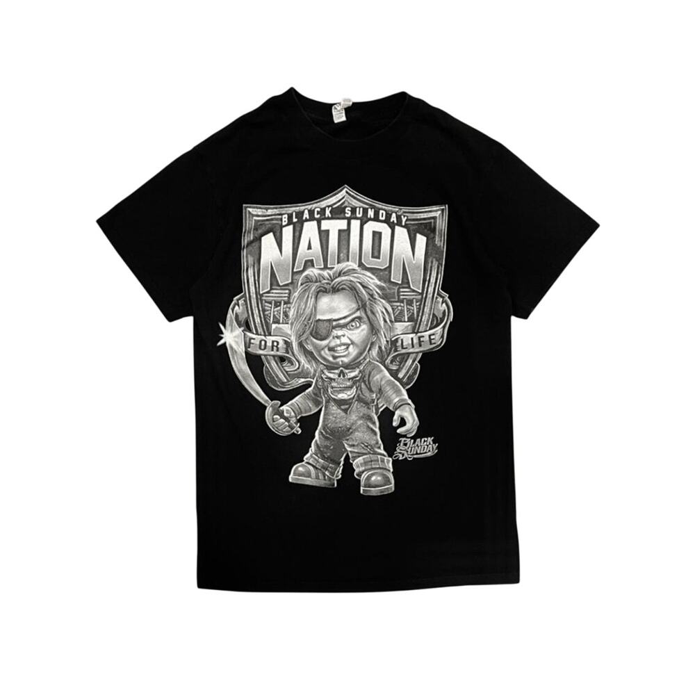 ★ NFL Oakland Raiders “Black Sunday Nation” Chucky Graphic T-Shirt ★